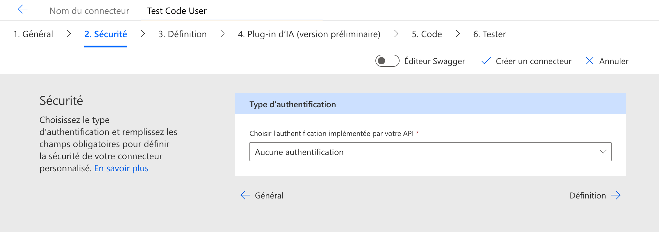 Aucune authentification