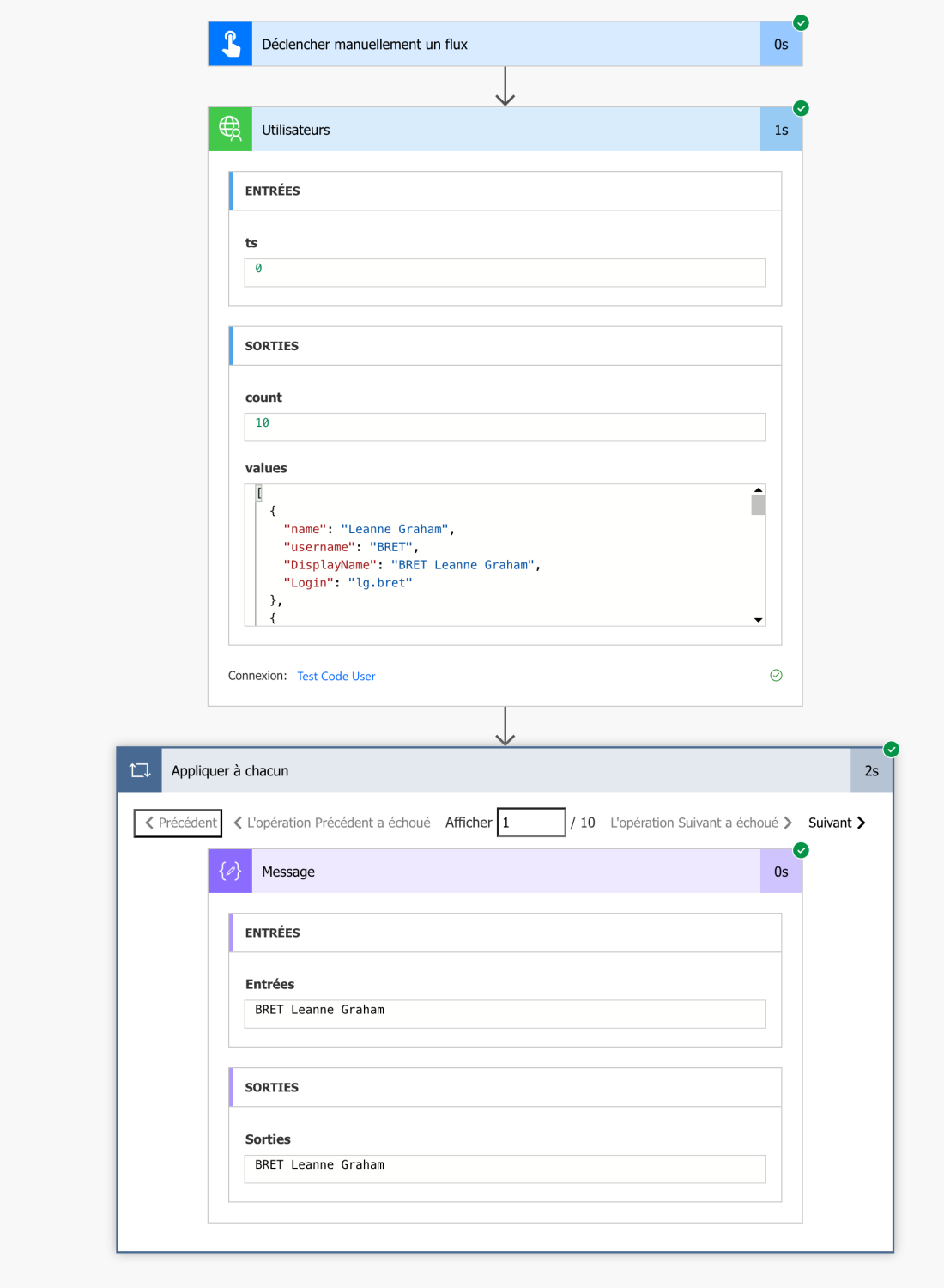 Exécution du connecteur personnalisé avec la transformation en C#