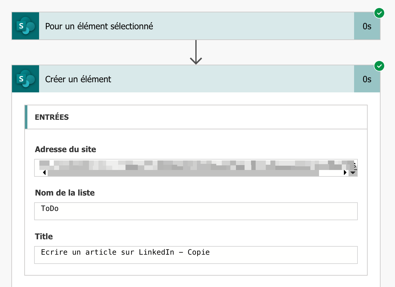 Panneau de confirmation du lancement du flux
