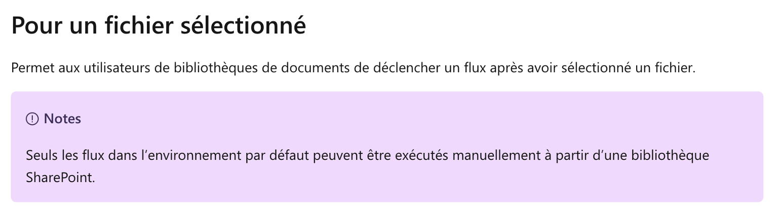 Pour un fichier sélectionné a la même limitation que pour un élément sélectionné