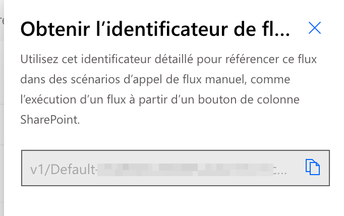 Il suffit de copier l'id du flux