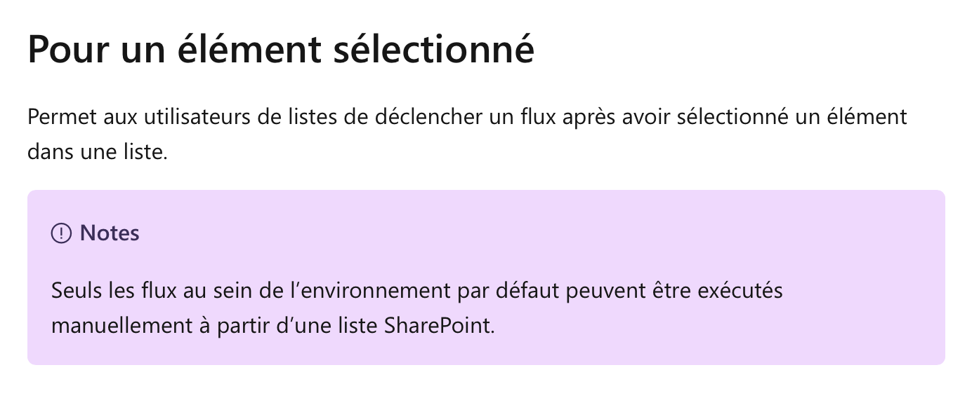 Une version française de la documentation du connecteur ne précise toujours pas que la limitation ne concerne que le bouton Automatiser !